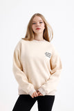 Zomers Kadın Oversize Nakışlı Sweatshirt