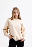 Zomers Kadın Oversize Nakışlı Sweatshirt