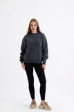 Kadın Oversize Basic Şardonlu Baskısız Sweatshirt