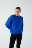 Kadın Oversize Basic Şardonlu Baskısız Sweatshirt