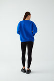 Kadın Oversize Basic Şardonlu Baskısız Sweatshirt