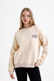 Zomers Kadın Oversize Nakışlı Sweatshirt