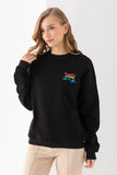 Kadın Şardonlu Nakış İşlemeli Breathe Oversize Sweatshirt