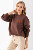 Zomers Kadın Oversize Nakışlı Sweatshirt