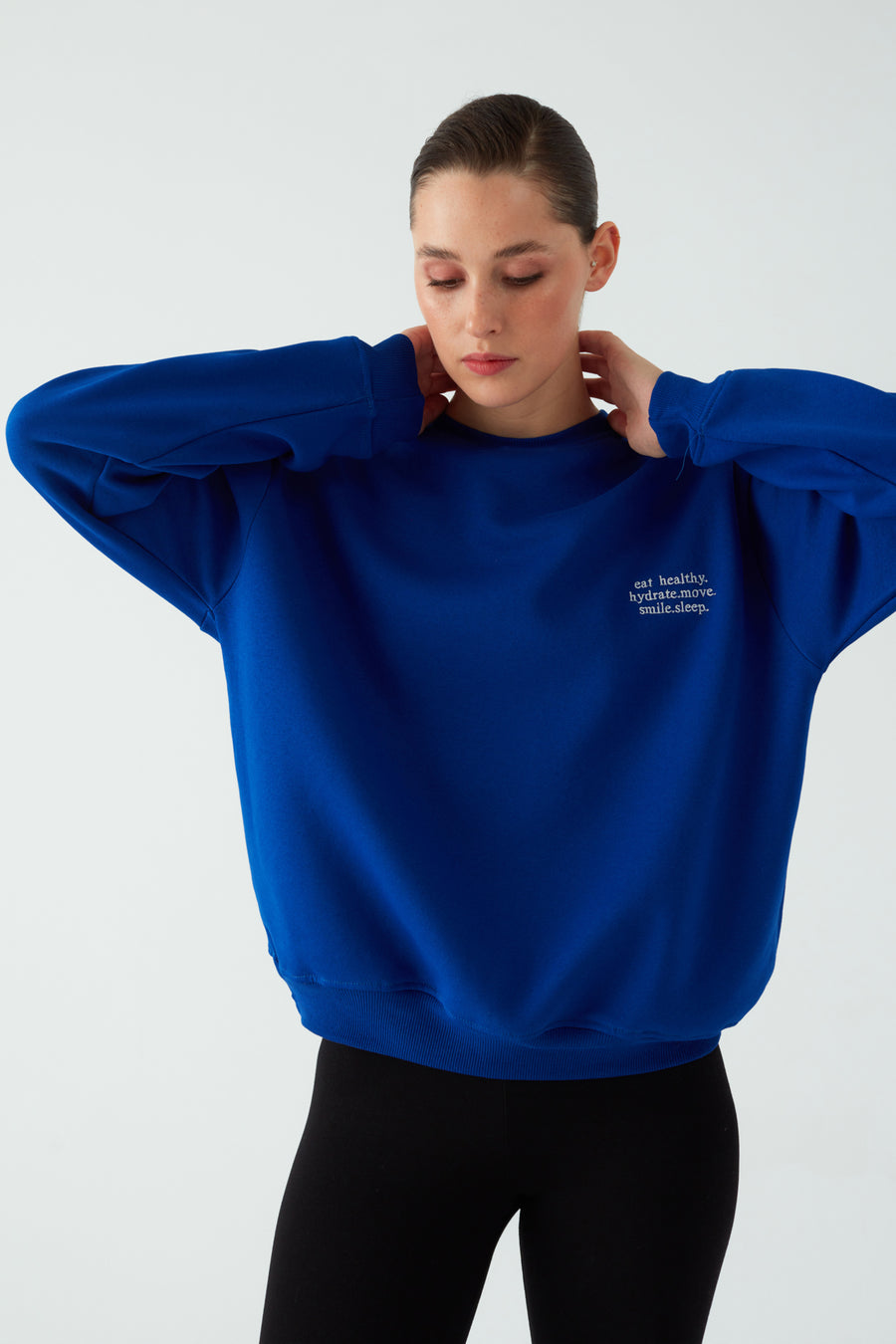 Zomers Kadın Oversize Nakışlı Sweatshirt