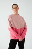 Zomers Kadın Çift Renk Oversize Sweatshirt