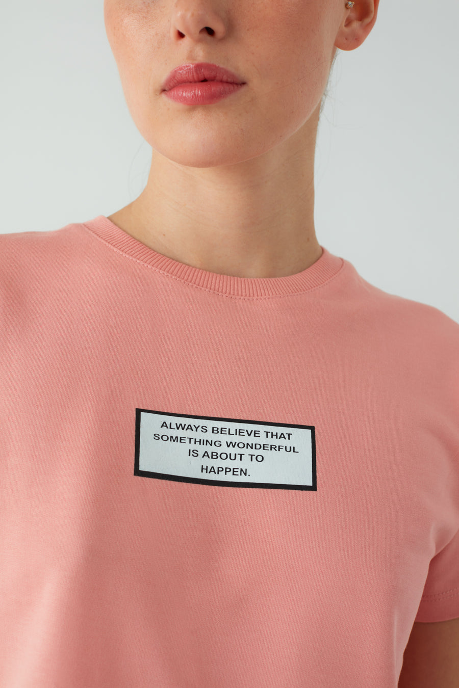 Zomers Kadın %100 Pamuk Always Pembe T-shirt